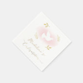 白い鳩の堅信  スタンダードカクテルナプキン (角)