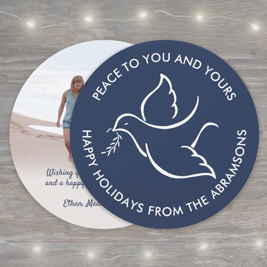 白い鳩の平和のユニーク鳥ラウンド1写真海軍 シーズンカード