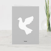 白い鳩の悔やみや弔慰を深く哀悼して カード (裏面)