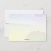 白い鳩の死別ありがとうNotecard ノートカード (裏面)