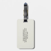 白い鳩の無地の色 ラゲッジタグ (裏面縦)