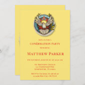 白い鳩の赤い赤い赤の確認 招待状 (正面/裏面)