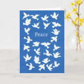 白い鳩の過ぎ越しの祝いの挨拶状 カード (黄色い花)