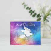 白い鳩はがき ポストカード (スタンド正面)