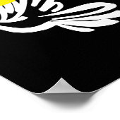 白い鳩をサポートするウクライナの黄色い青い旗 ポスター (角)