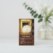 白い鳩アットファームウインドイエローブラウン 名刺 (スタンド正面)