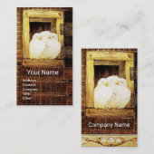 白い鳩アットファームウインドイエローブラウン 名刺 (正面/裏面)