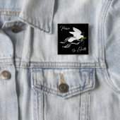 白い鳩ボタン 缶バッジ (インサイチュ)