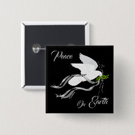 白い鳩ボタン 缶バッジ