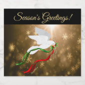 白い鳩ワインラベル スパークリングワインラベル (シングルラベル)