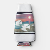 白い鳩飛んでいる ボトルクーラー (正面)