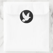 白い鳩 ラウンドシール (バッグ)