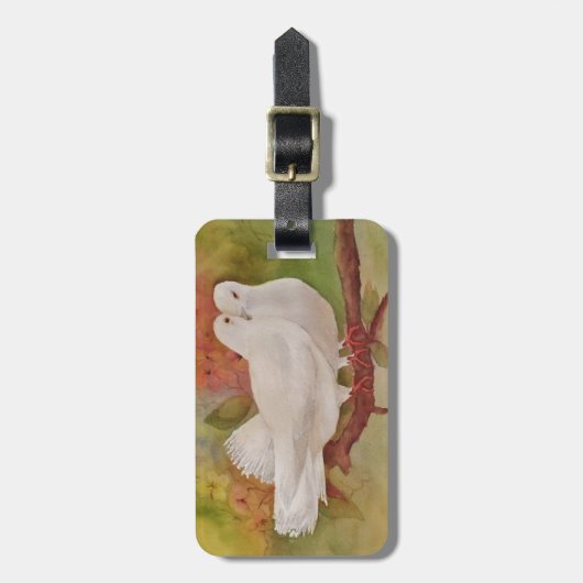 白い鳩 ラゲッジタグ (正面縦)
