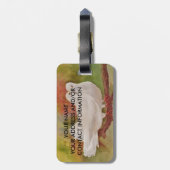 白い鳩 ラゲッジタグ (裏面縦)