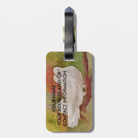 白い鳩 ラゲッジタグ (裏面縦)