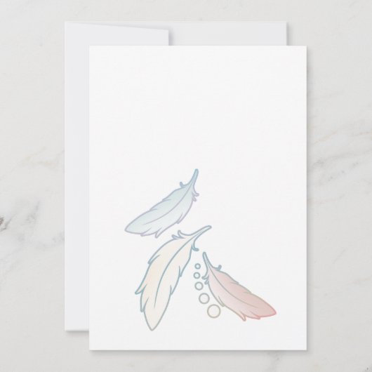 白い鳩 招待状 (裏面)