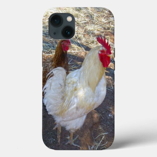 白い鶏と彼の雌鶏、iPhone 13ケース Case-Mate iPhoneケース (裏面)