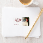 白い鶏の卵ラベル ラベル (インサイチュ)