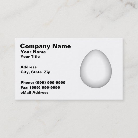 白い鶏の卵 名刺 (正面)