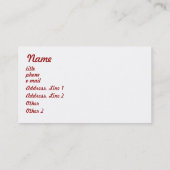 白い鶏の名刺 名刺 (裏面)