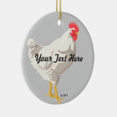 白い鶏 セラミックオーナメント (右)