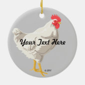 白い鶏 セラミックオーナメント (裏面)