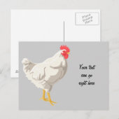 白い鶏 ポストカード (正面/裏面)