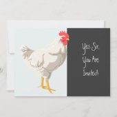 白い鶏 招待状 (正面)