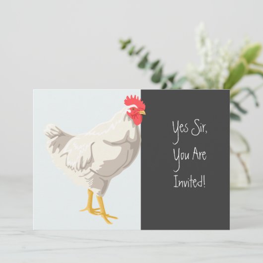 白い鶏 招待状 (スタンド正面)