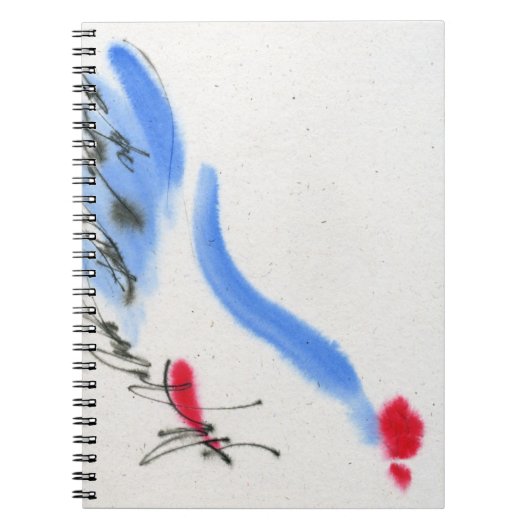 白い鶏。 書道および水彩画 ノートブック (正面)