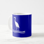 白い鷲の鳥の青いコーヒー・マグ コーヒーマグカップ (正面左)