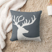 白い鹿オングレー クッション (ブランケット)