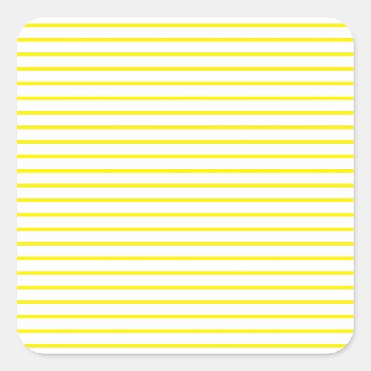 白い黄線 スクエアシール (正面)