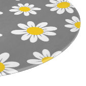 白い黄色のデイジー カッティングボード (角)