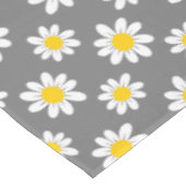 白い黄色のデイジー テーブルクロス (アングル)
