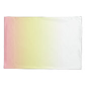 白い黄色のピンクのグラデモダンィオグラデーションー 枕カバー (裏面-左)