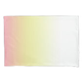 白い黄色のピンクのグラデモダンィオグラデーションー 枕カバー (正面左)