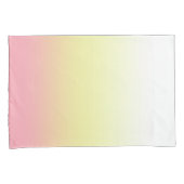 白い黄色のピンクのグラデモダンィオグラデーションー 枕カバー (正面右)