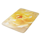 白い黄色のローズソフトライトカラー バスマット (アングル)