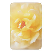 白い黄色のローズソフトライトカラー バスマット (正面縦)