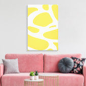 白い黄色の抽象芸術キャンバス印刷 キャンバスプリント (インサイチュ (リビング))