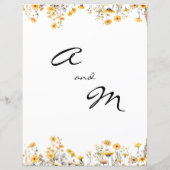 白い黄色の牧草地の野結婚花のチェックリスト (裏面)