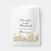 白い黄色の草花 フェイバーバッグ (正面)