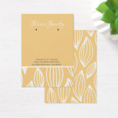 白い黄色の葉のパターンのイヤリングの背景 (デスク)