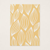 白い黄色の葉のパターンのイヤリングの背景 (裏面)