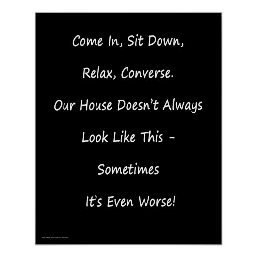 白い黒いおもしろい ポスター (正面)