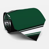 白い黒いおよび常緑樹 ネクタイ (ロール)