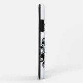 白い黒いスカル Case-Mate iPhoneケース (裏面/右)