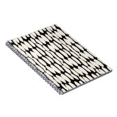 白い黒いドットパターン。シボリ丸シームレス。 ノートブック (右側)