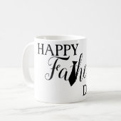 白い黒いネクタイの台本Happy Father's Day コーヒーマグカップ (正面左)